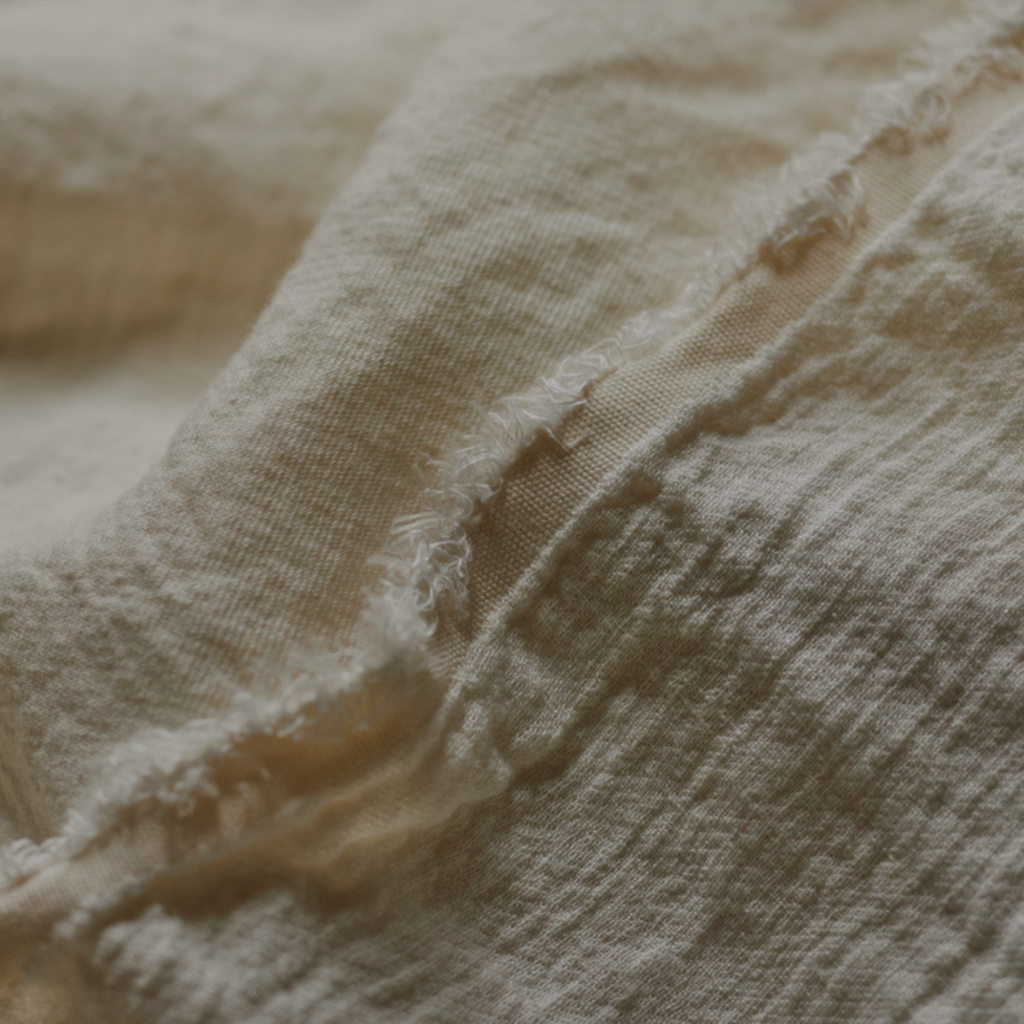 Organic white hemp fabric